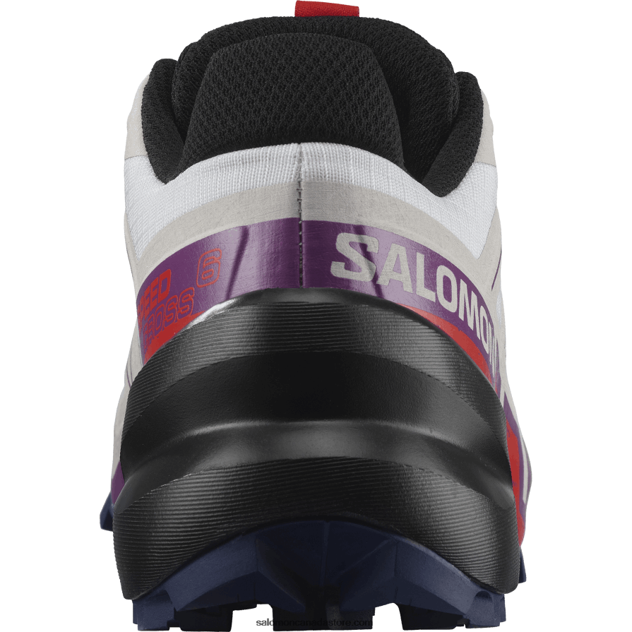 Women\'s Trail Running Shoes - Speedcross 6 Salomon White/Sparkling Grape/Fiery Red X6B4FZ1506