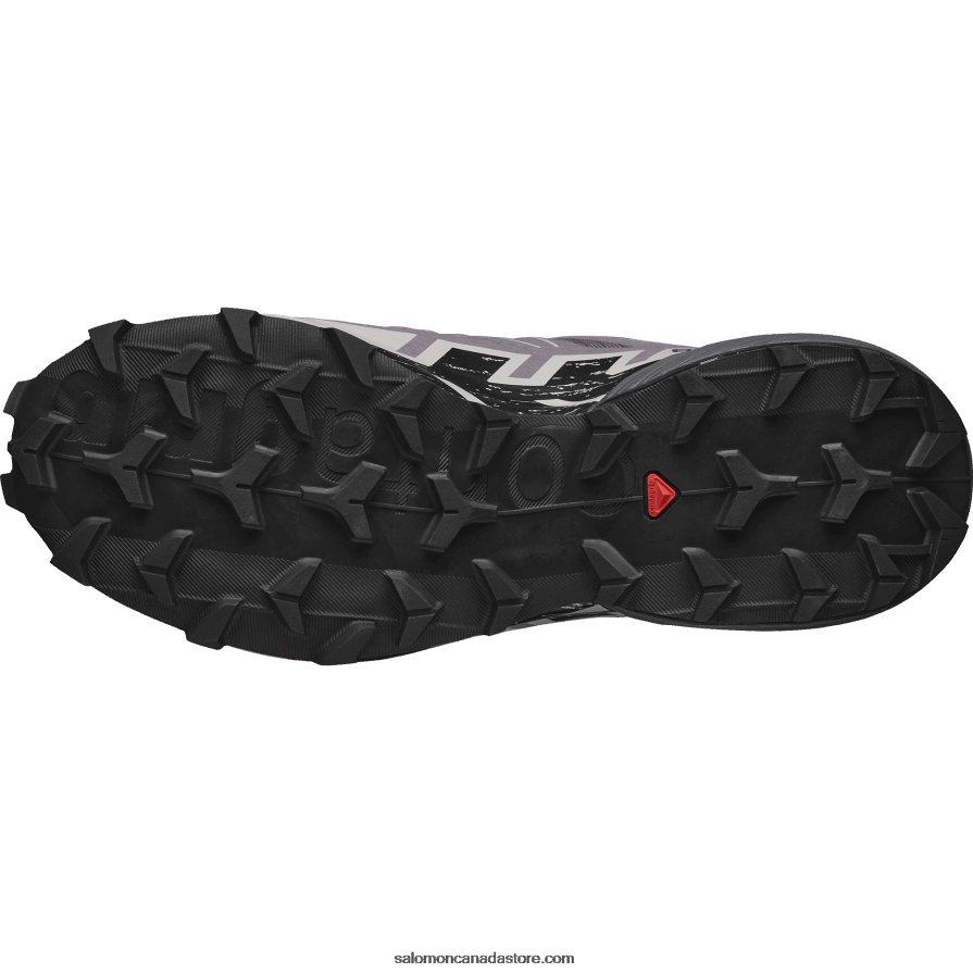 Women\'s Trail Running Shoes - Speedcross 6 Wide Salomon Moonscape/Black/Ashes Of Roses X6B4FZ1522