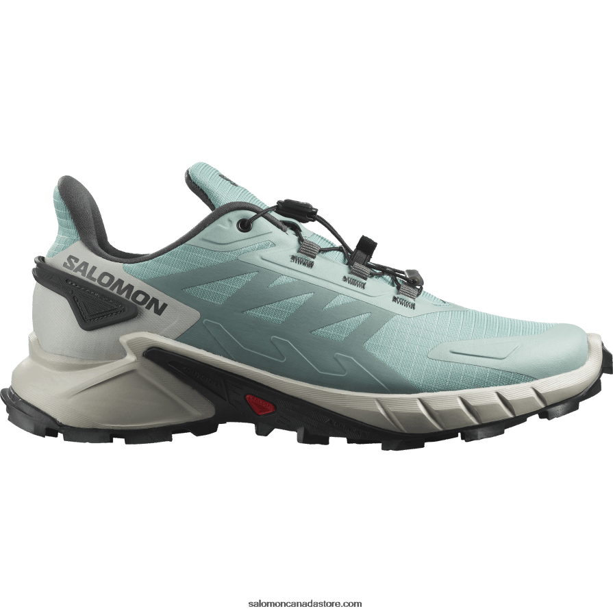 Women's Trail Running Shoes - Supercross 4 Salomon Aquifer/Lunar Rock/Ebony X6B4FZ1543