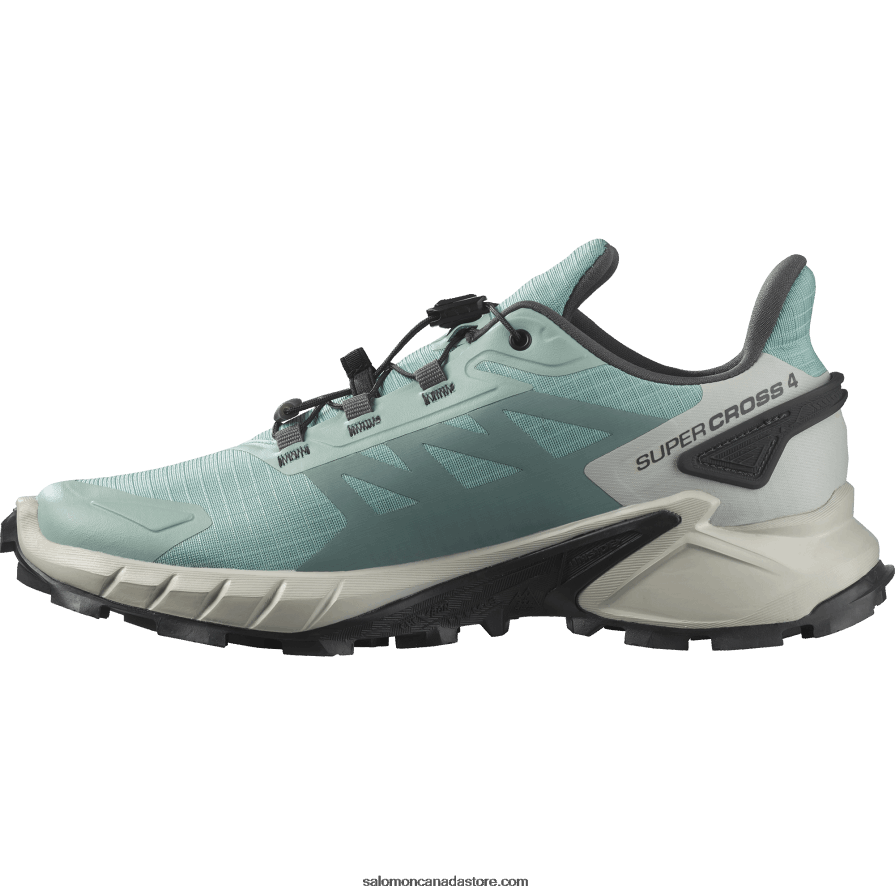 Women\'s Trail Running Shoes - Supercross 4 Salomon Aquifer/Lunar Rock/Ebony X6B4FZ1543