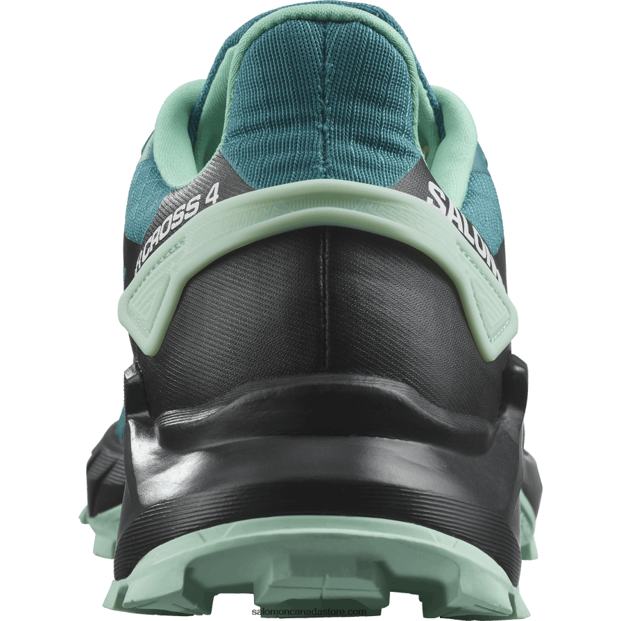 Women\'s Trail Running Shoes - Supercross 4 Salomon Harbor Blue/Black/Yucca X6B4FZ1544