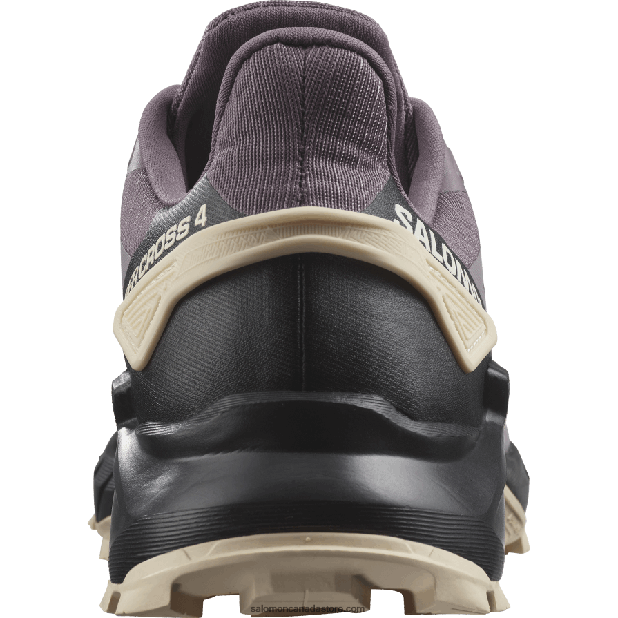 Women\'s Trail Running Shoes - Supercross 4 Salomon Moonscape/Black/Tender Peach X6B4FZ1545