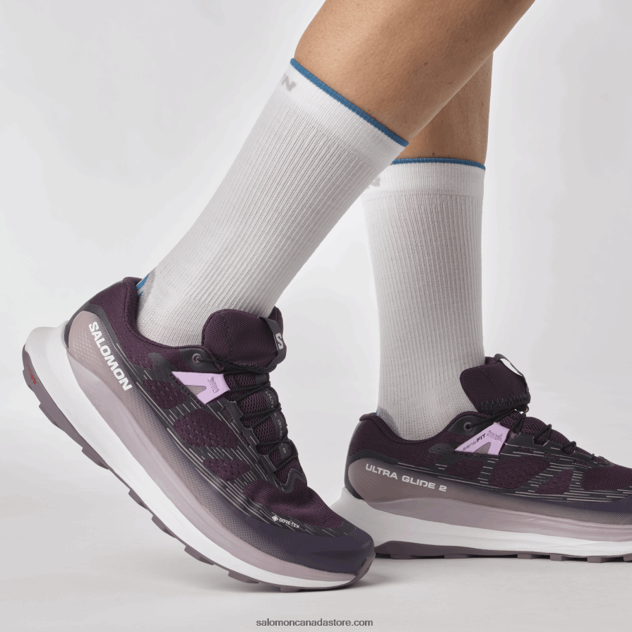 Women\'s Trail Running Shoes - Ultra Glide 2 Gore-Tex Salomon Nightshade/White/Moonscape X6B4FZ1520