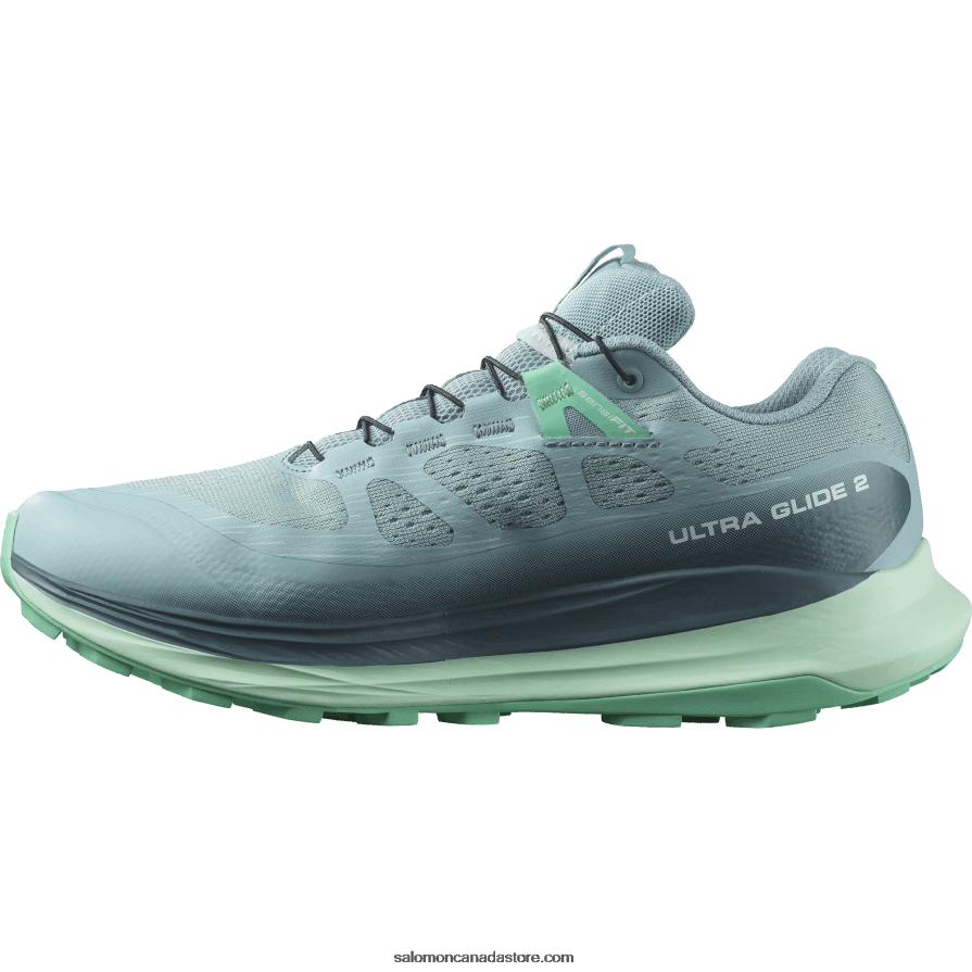 Women\'s Trail Running Shoes - Ultra Glide 2 Gore-Tex Salomon Stone Blue/Yucca/Biscay Green X6B4FZ1521