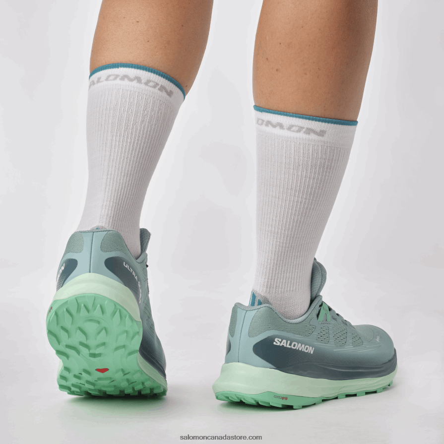 Women\'s Trail Running Shoes - Ultra Glide 2 Gore-Tex Salomon Stone Blue/Yucca/Biscay Green X6B4FZ1521