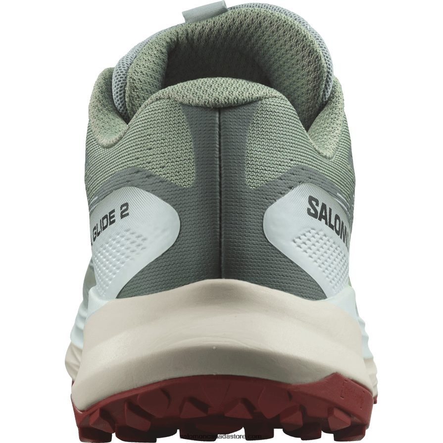 Women\'s Trail Running Shoes - Ultra Glide 2 Salomon Lily Pad/Bleached Aqua/Hot Sauce X6B4FZ1489