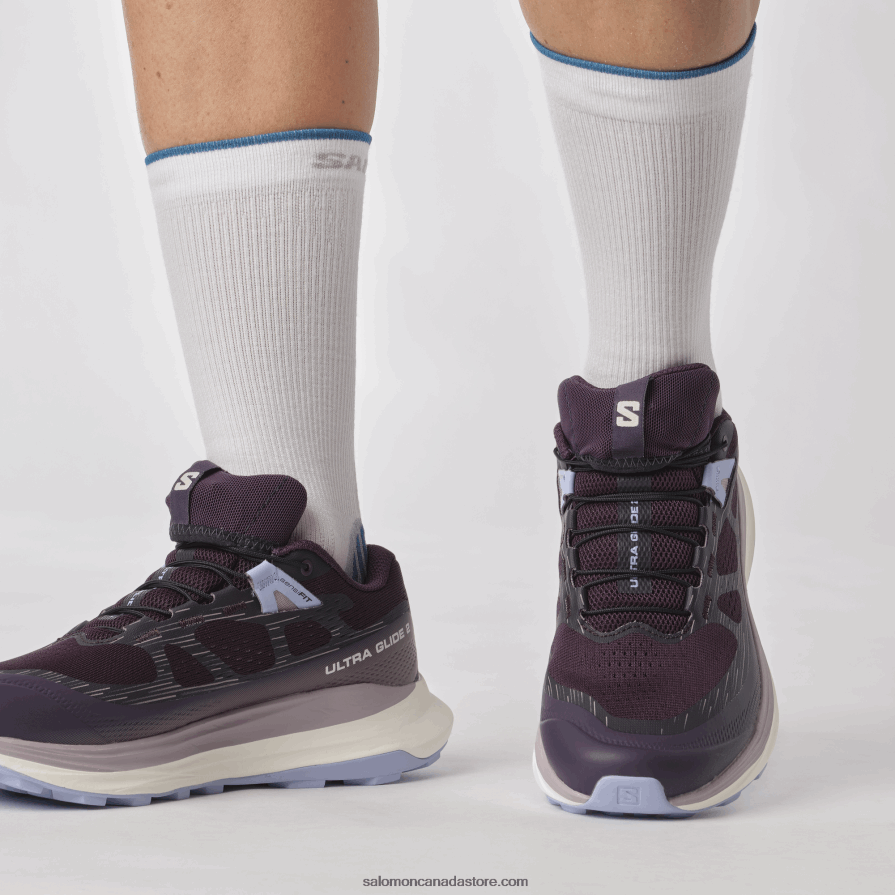 Women\'s Trail Running Shoes - Ultra Glide 2 Salomon Nightshade/Vanilla Ice/Serenity X6B4FZ1490