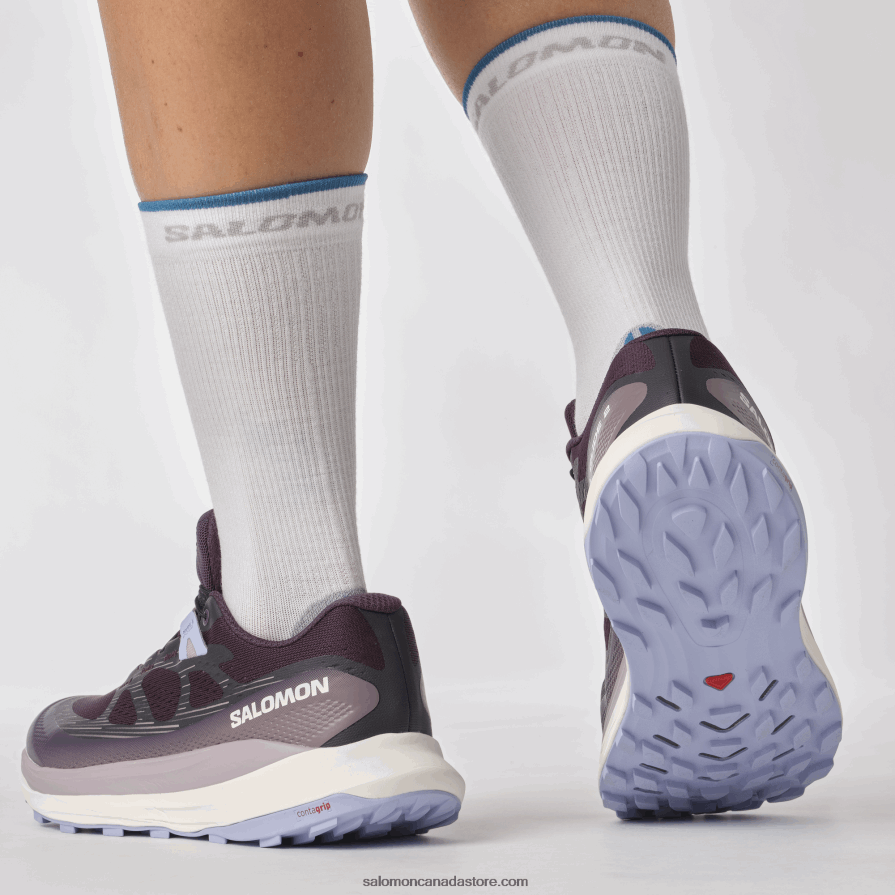 Women\'s Trail Running Shoes - Ultra Glide 2 Salomon Nightshade/Vanilla Ice/Serenity X6B4FZ1490