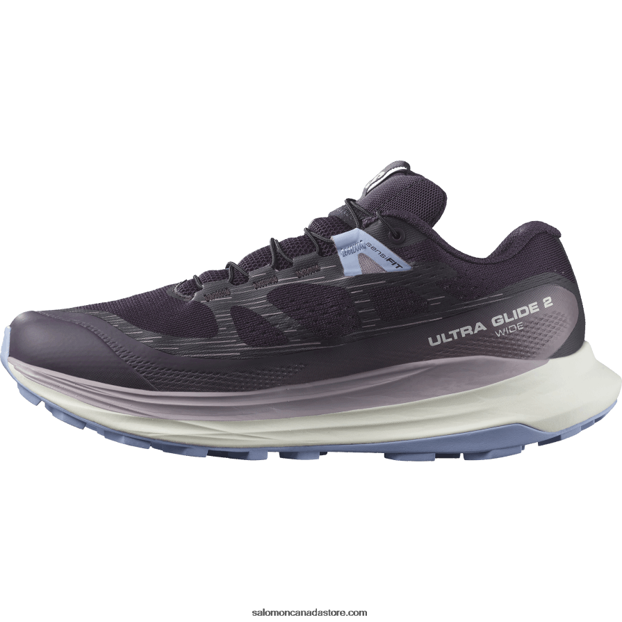 Women\'s Trail Running Shoes - Ultra Glide 2 Wide Salomon Nightshade/Vanilla Ice/Serenity X6B4FZ1525