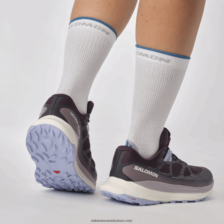 Women\'s Trail Running Shoes - Ultra Glide 2 Wide Salomon Nightshade/Vanilla Ice/Serenity X6B4FZ1525