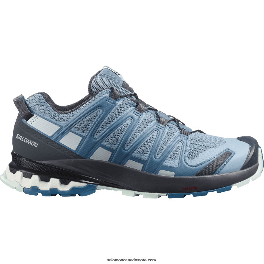 Women's Trail Running Shoes - Xa Pro 3D V8 Salomon Ashley Blue/Ebony/Opal Blue X6B4FZ1535