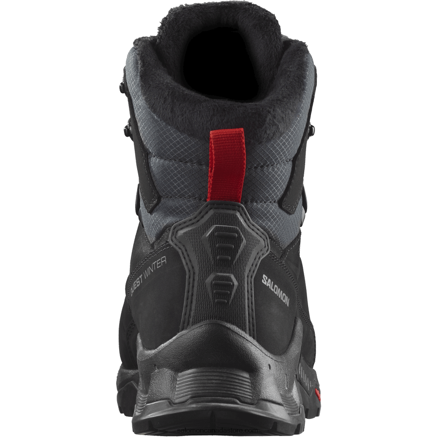 Women\'s Winter Boots - Quest Winter Thinsulate Clima Waterproof Salomon Black/Goji Berry/Monument X6B4FZ785