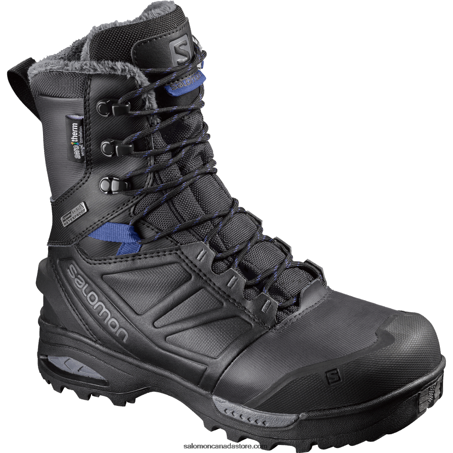 Women's Winter Boots - Toundra Pro Clima Waterproof Salomon Phantom/Black/Amparo Blue X6B4FZ783