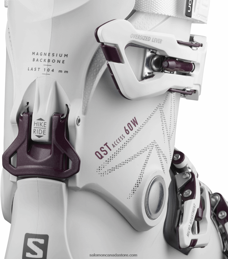 Women\'s All-Mountain Boots - Qst Access 60 Salomon White/Anthracite Translucent/Burgendy X6B4FZ1041