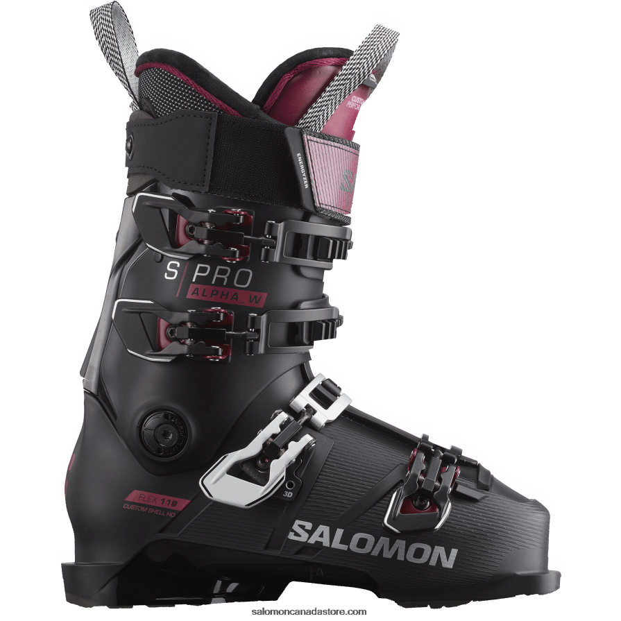 Women's On-Piste Boots - S/Pro Alpha 110 El Salomon Black/Cordovan/Silver X6B4FZ1027