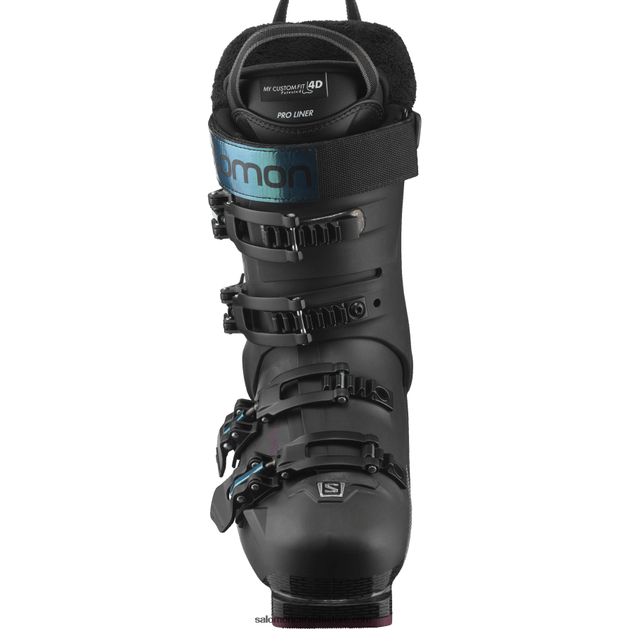 Women\'s On-Piste Boots - S/Pro Mv 100 Salomon Black/Burgandy/Shift Green X6B4FZ1030