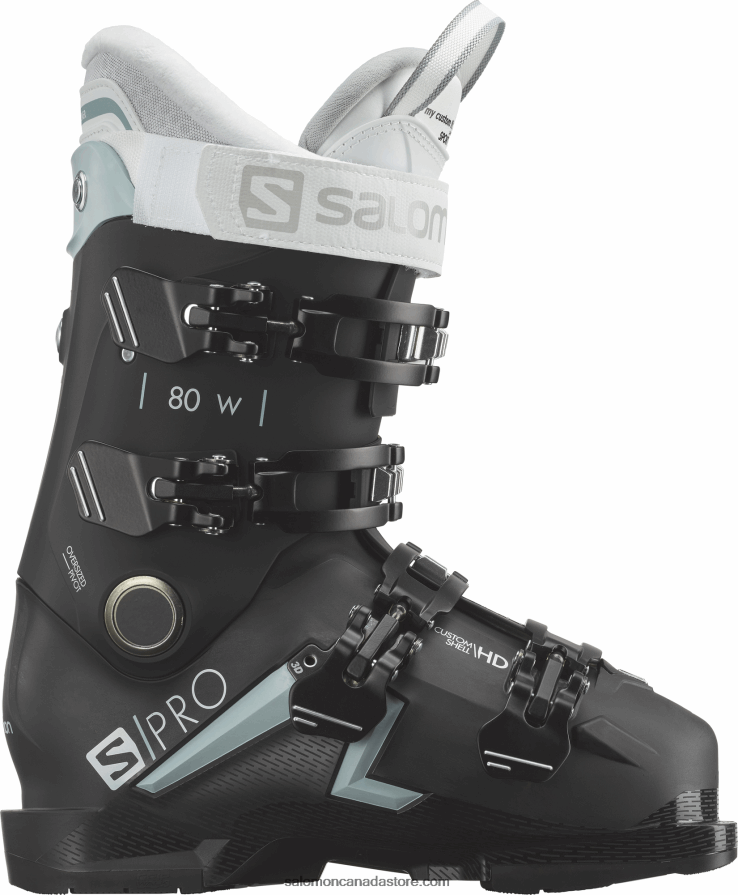 Women's On-Piste Boots - S/Pro Mv 80 Cs Salomon Black/Sterling Blue/White X6B4FZ1042