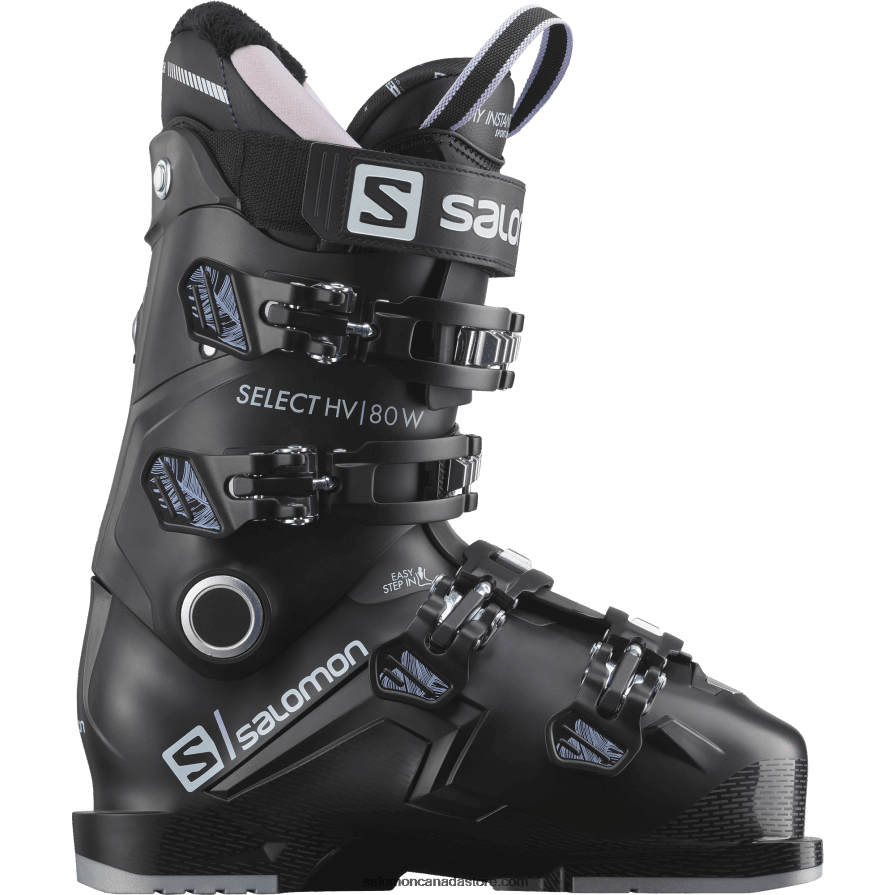 Women's On-Piste Boots - Select Hv 80 Salomon Black/Lavender/Belluga X6B4FZ1290