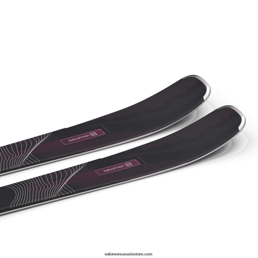 Women\'s All-Mountain Ski Package - Stance 84 (And M11) Salomon Black/Bordeau X6B4FZ1285