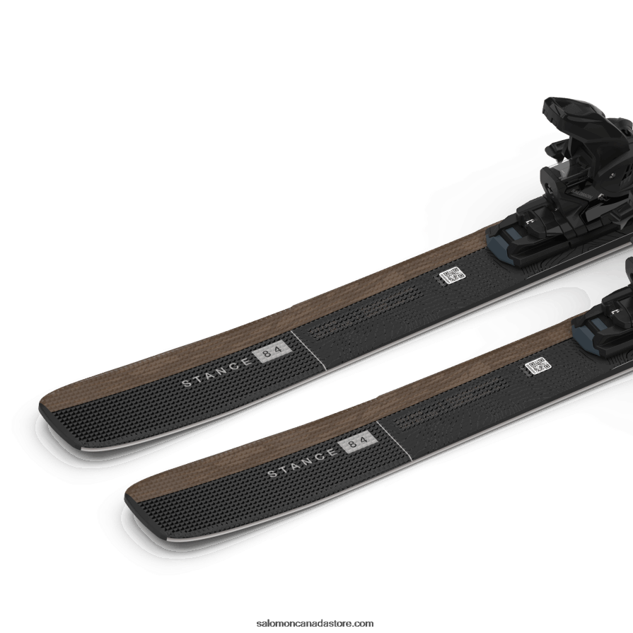 Women\'s All-Mountain Ski Package - Stance 84 (And M12) Salomon Otter/Black/Silver Metallic X6B4FZ1021