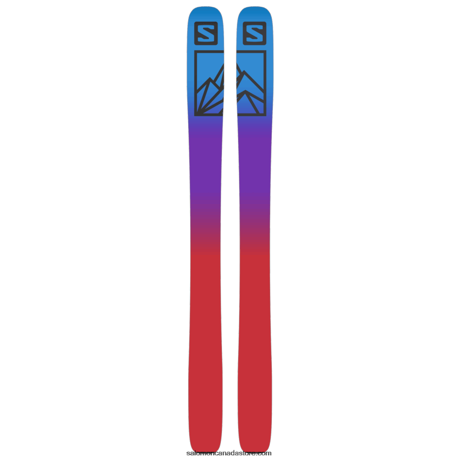 Women\'s All-Mountain Skis - Qst Blank Salomon Illusion Blue/Red/Process Blue X6B4FZ1000