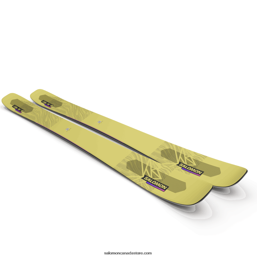 Women\'s All-Mountain Skis - Qst Stella 106 Salomon Yellow Pear/Neon Pink X6B4FZ1012