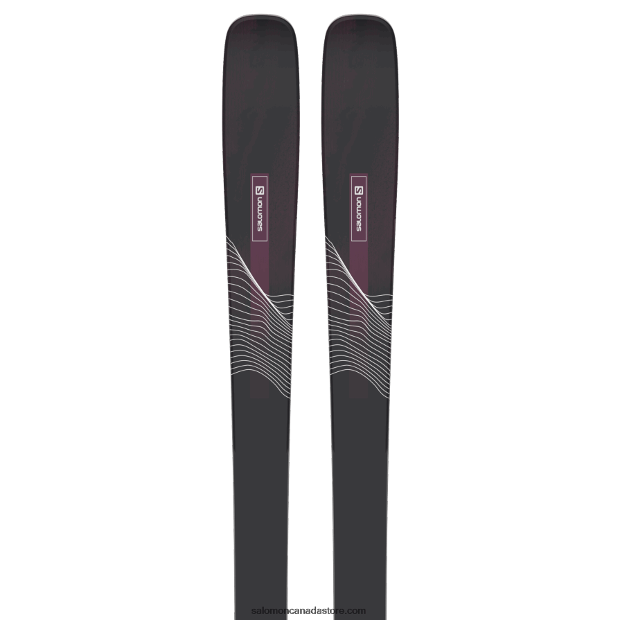 Women\'s All-Mountain Skis - Stance 84 Salomon Black/Bordeau X6B4FZ1003