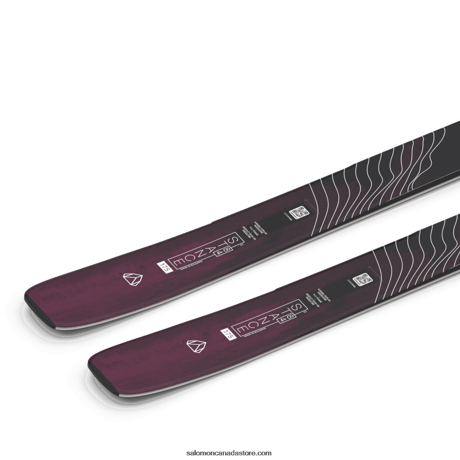 Women\'s All-Mountain Skis - Stance 84 Salomon Black/Bordeau X6B4FZ1003