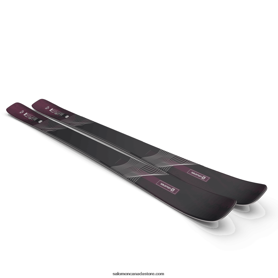 Women\'s All-Mountain Skis - Stance 84 Salomon Black/Bordeau X6B4FZ1003