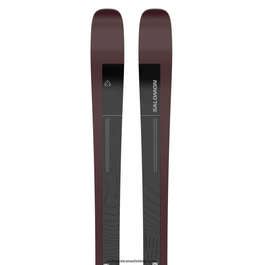 Women's All-Mountain Skis - Stance 90 Salomon Black/Burgandy Metallic X6B4FZ1007