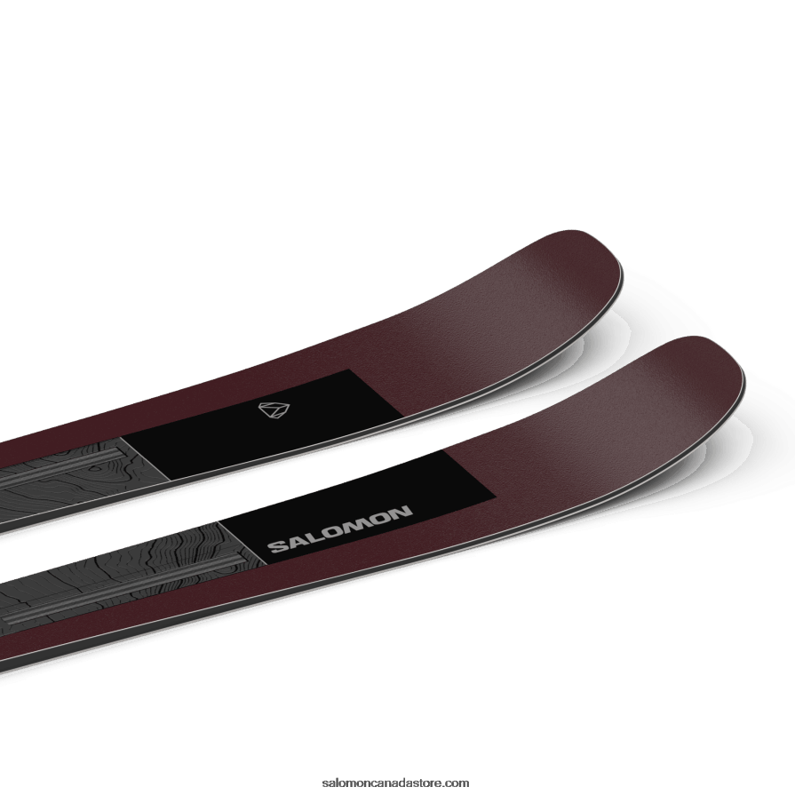 Women\'s All-Mountain Skis - Stance 90 Salomon Black/Burgandy Metallic X6B4FZ1007