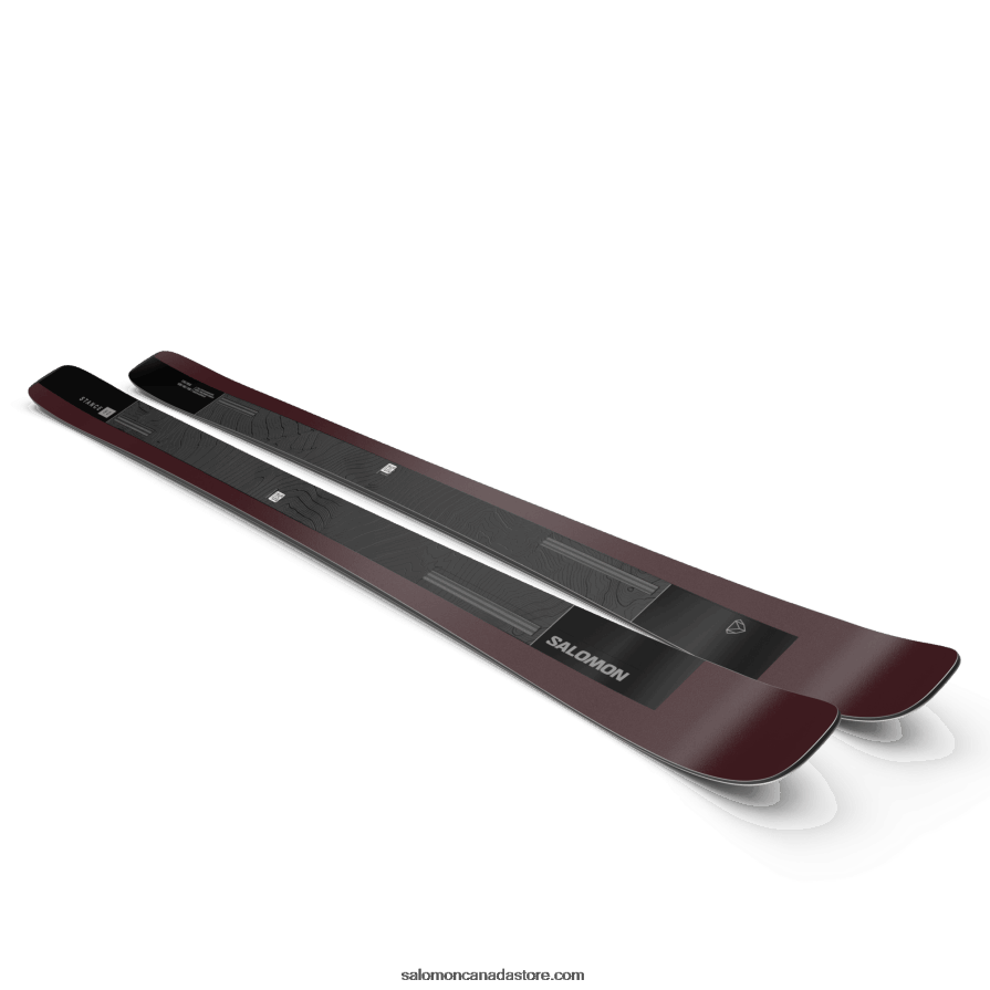 Women\'s All-Mountain Skis - Stance 90 Salomon Black/Burgandy Metallic X6B4FZ1007