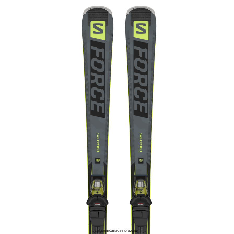 Women's On-Piste Ski Package - S/Force Fx.76 (And M11) Salomon Black/Pastel Neon Lime 1/Castelrock X6B4FZ1015