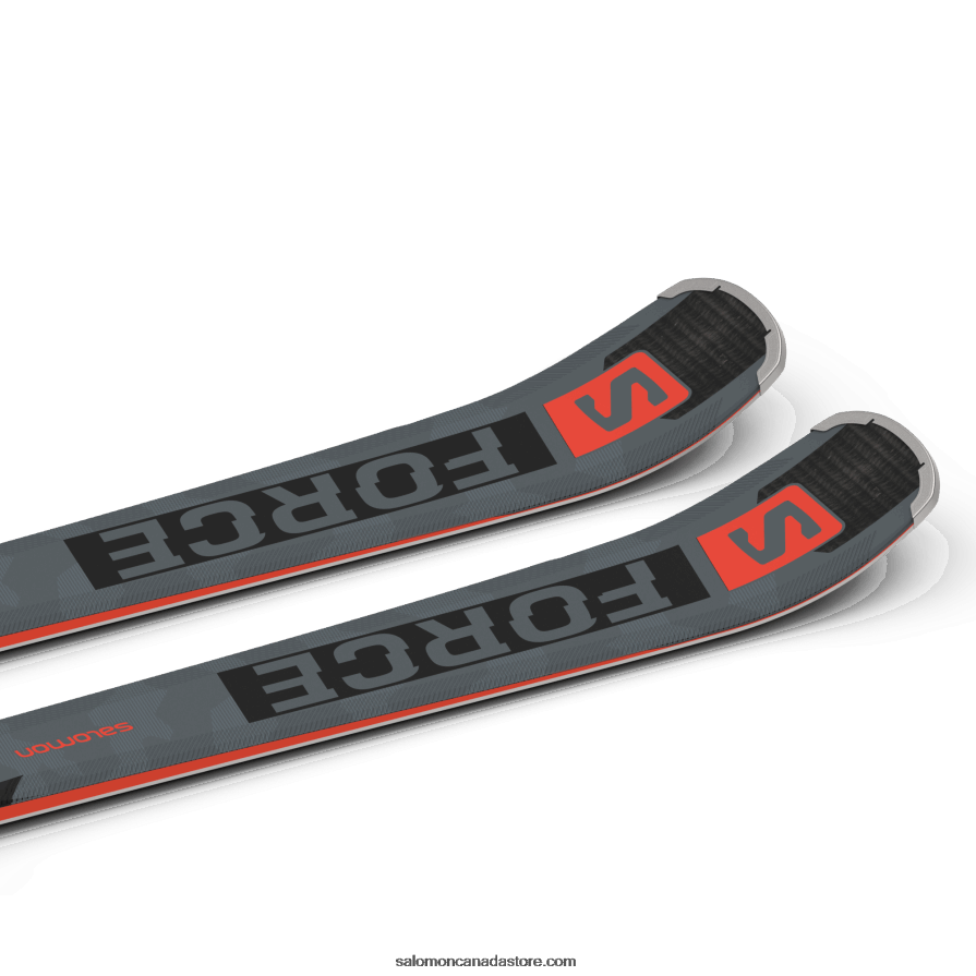 Women\'s On-Piste Ski Package - S/Force Fx.80 (And M11) Salomon Black/Neon Coral/Castelrock X6B4FZ1025