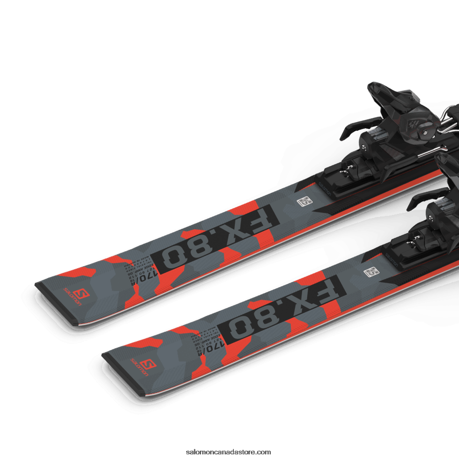 Women\'s On-Piste Ski Package - S/Force Fx.80 (And M11) Salomon Black/Neon Coral/Castelrock X6B4FZ1025