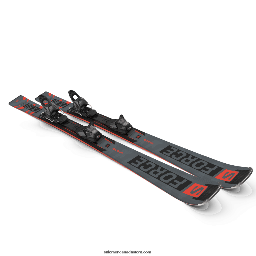 Women\'s On-Piste Ski Package - S/Force Fx.80 (And M11) Salomon Black/Neon Coral/Castelrock X6B4FZ1025