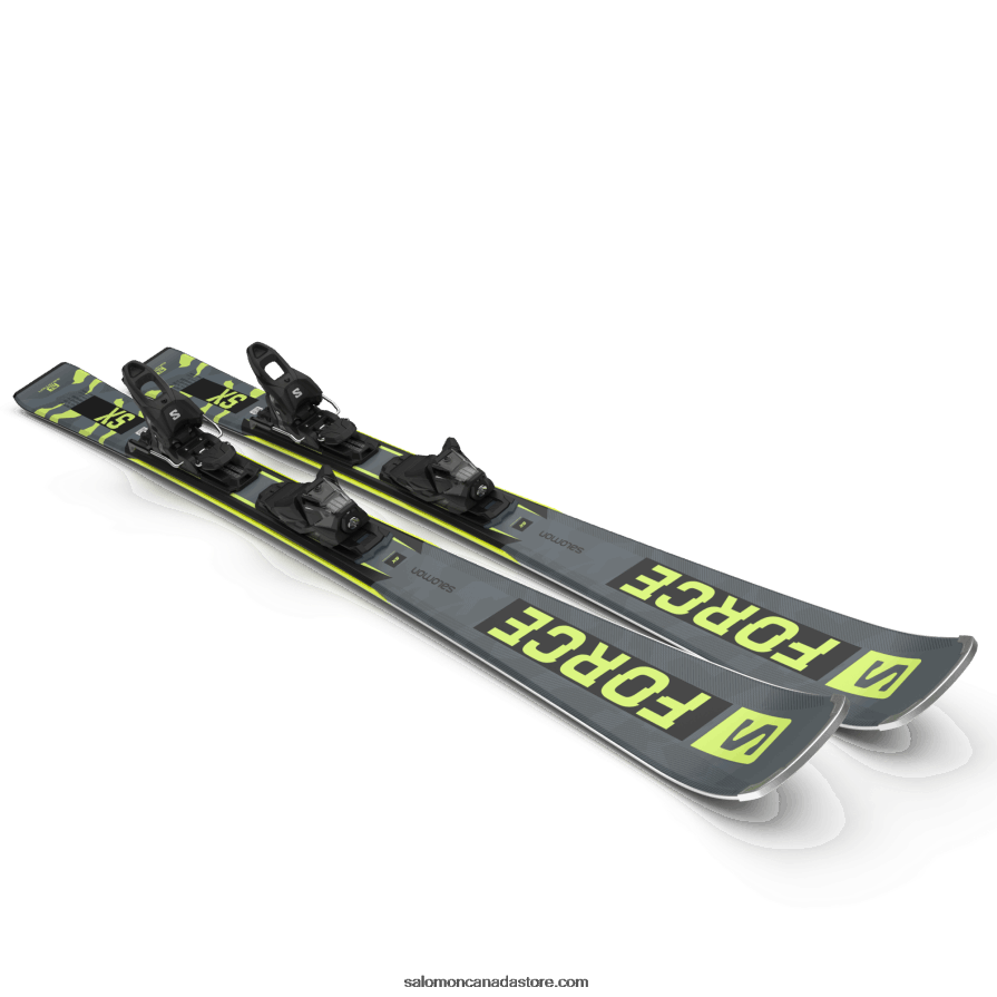 Women\'s On-Piste Ski Package - S/Force Sx (And M10) Salomon Castelrock/Pastel Neon Lime 1/Black X6B4FZ1019