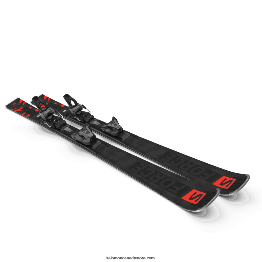 Women\'s On-Piste Ski Package - S/Force Ti.80 (And Z12) Salomon Black/Neon Coral/Castelrock X6B4FZ1023