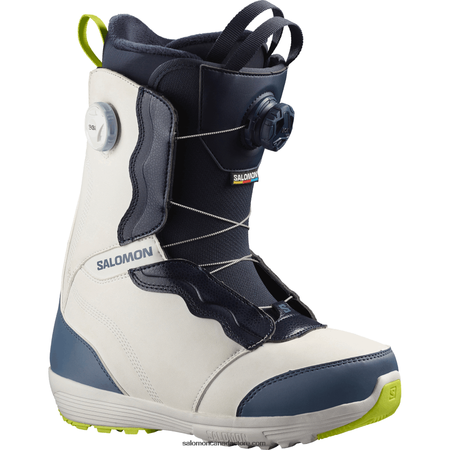 Women's Snowboard Boots - Ivy Boa Sj Boa Salomon Nimbus Cloud/China Blue/Acid Lime X6B4FZ1313