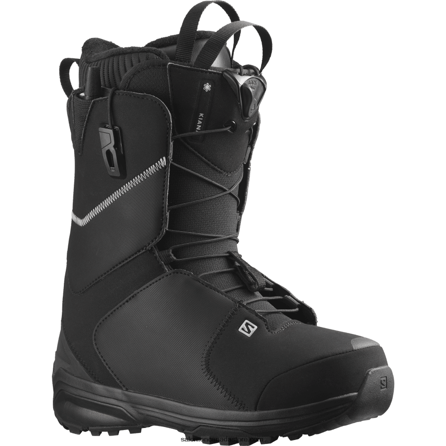 Women's Snowboard Boots - Kiana Salomon Black/Silver X6B4FZ1322