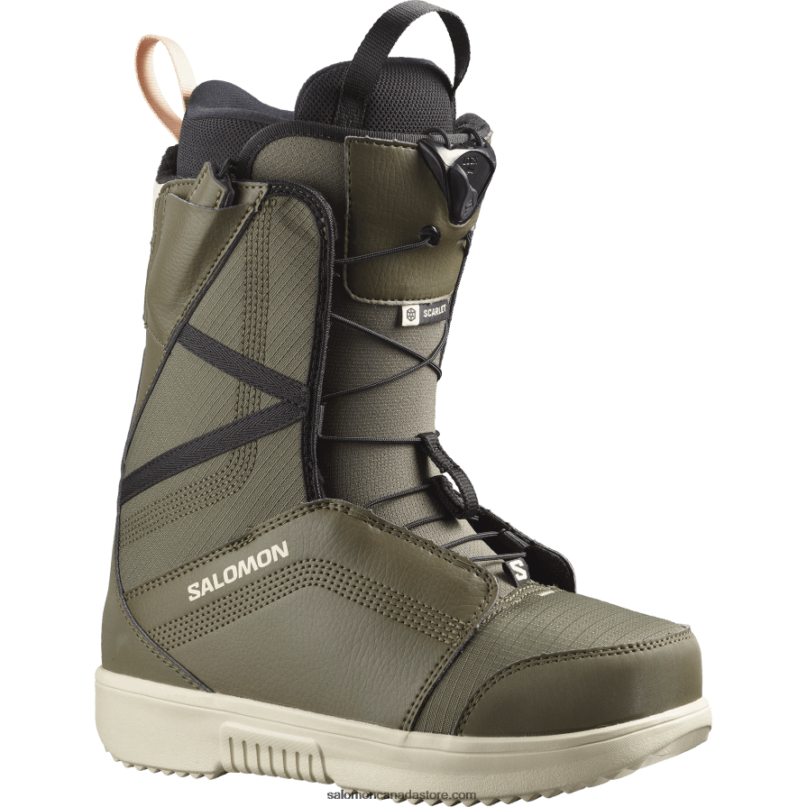 Women's Snowboard Boots - Scarlet Salomon Army Green-X/Rainy Day/Black X6B4FZ1421