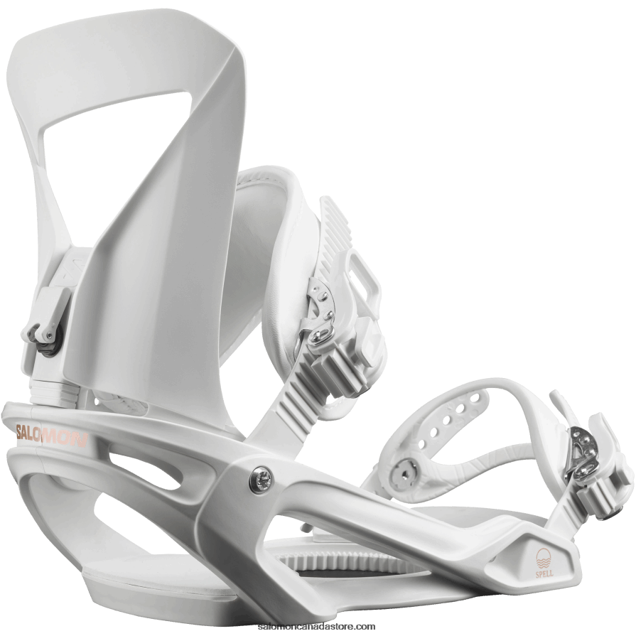 Women's Snowboard Bindings - Spell Salomon White X6B4FZ1422