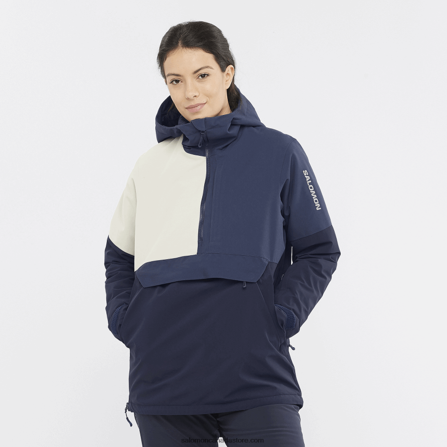 Women\'s Insulated Anorak - No Drama Salomon Night Sky/Mood Indigo/Plaza Taupe X6B4FZ858