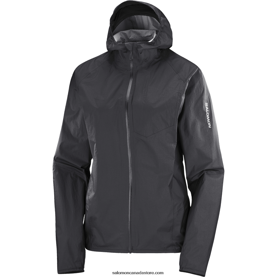 Women\'s Shell Jacket - Bonatti Waterproof Salomon Deep Black/Capsule X6B4FZ840