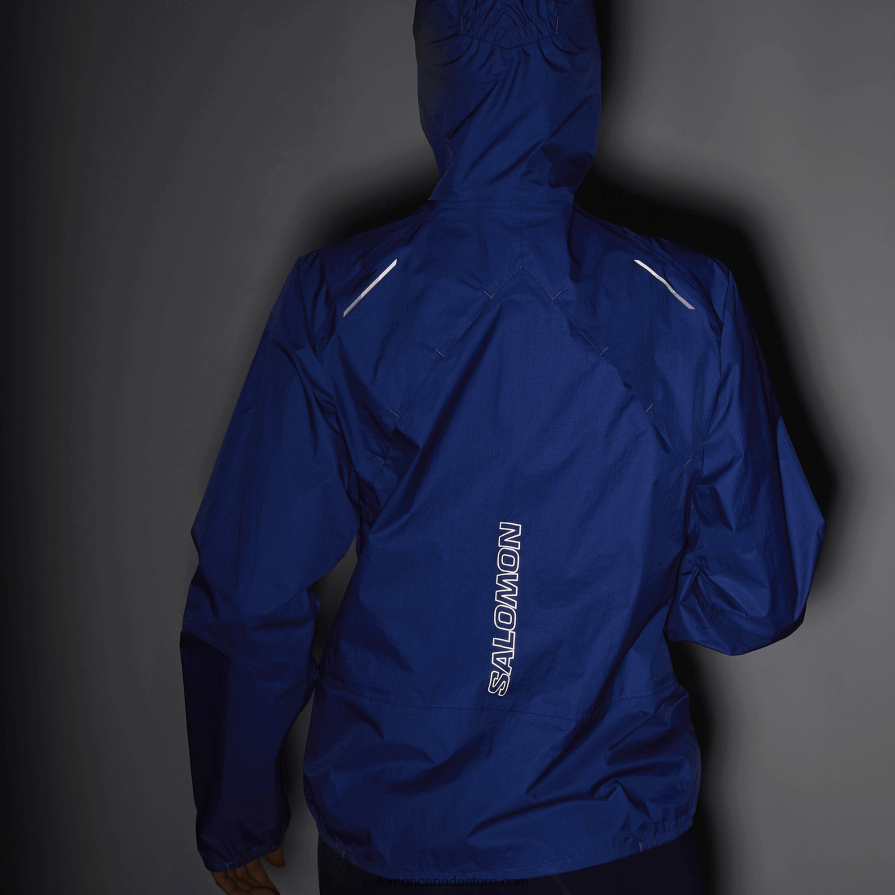 Women\'s Shell Jacket - Bonatti Waterproof Salomon Nautical Blue X6B4FZ842