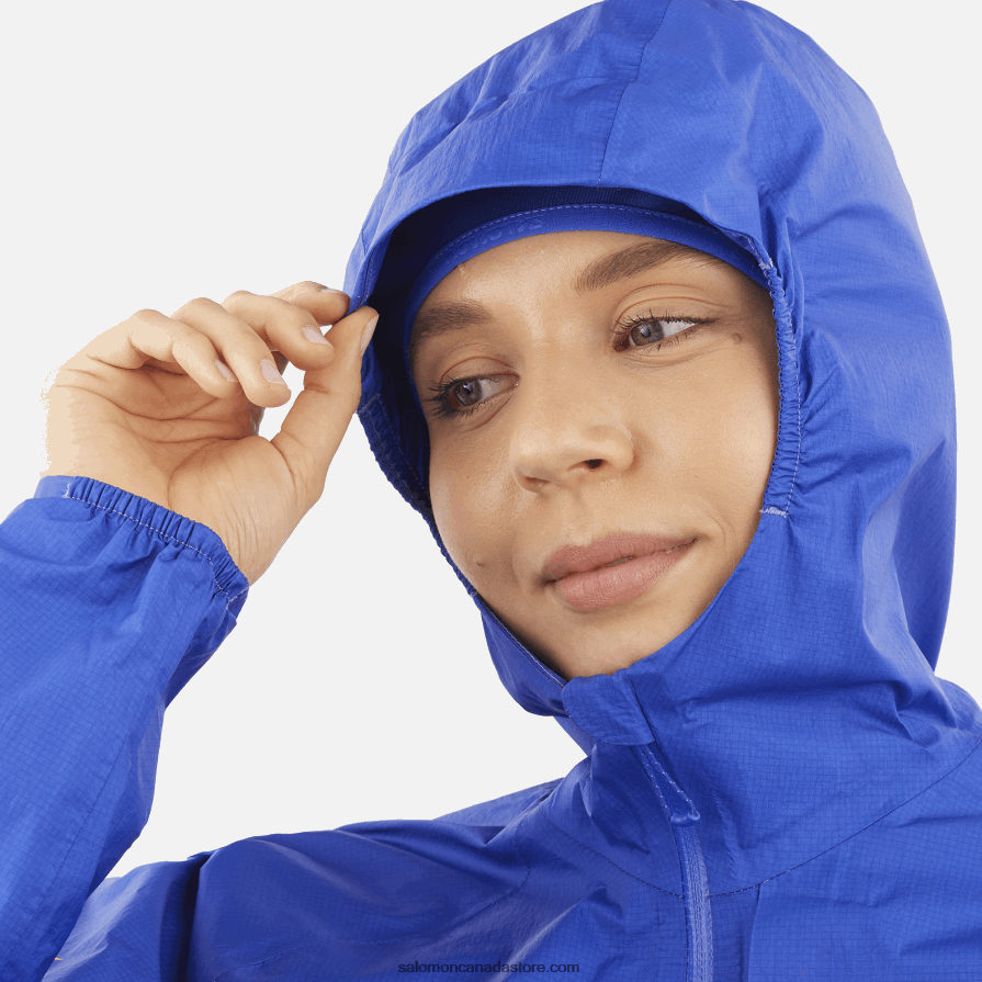 Women\'s Shell Jacket - Bonatti Waterproof Salomon Nautical Blue X6B4FZ842