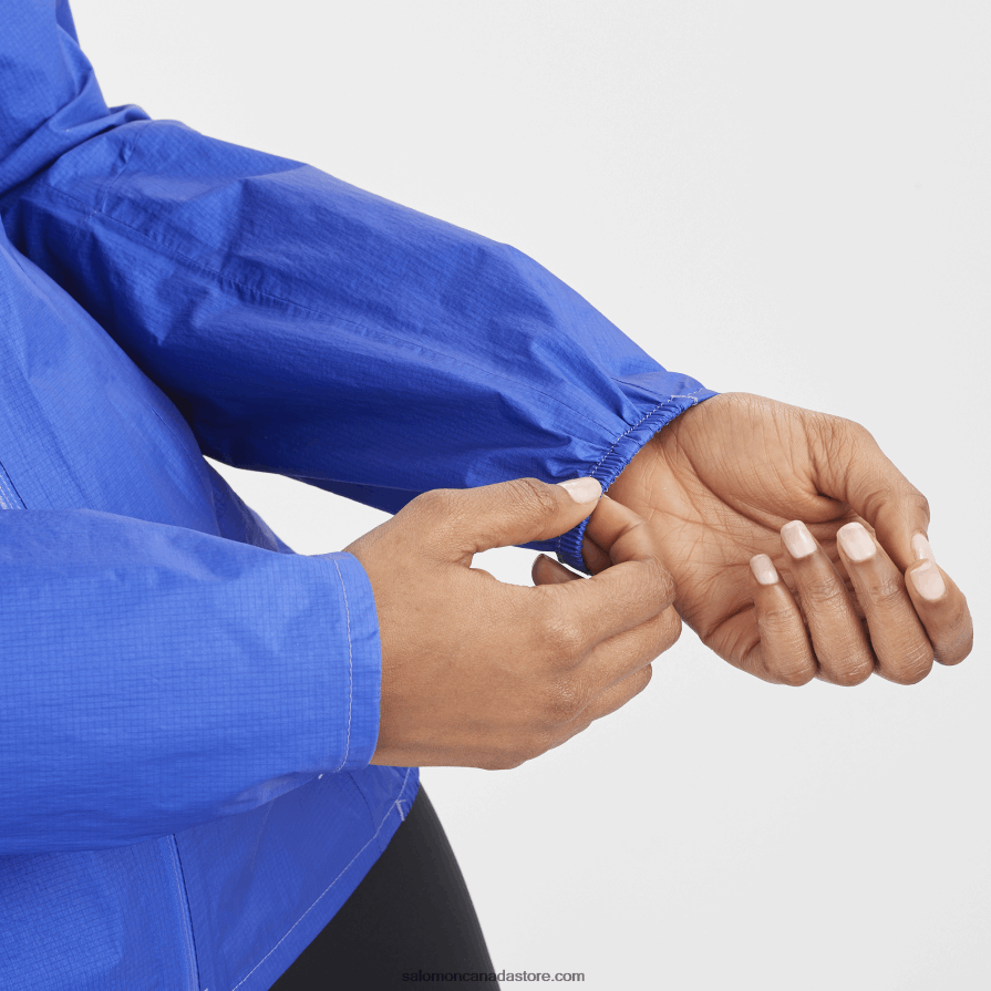 Women\'s Shell Jacket - Bonatti Waterproof Salomon Nautical Blue X6B4FZ842