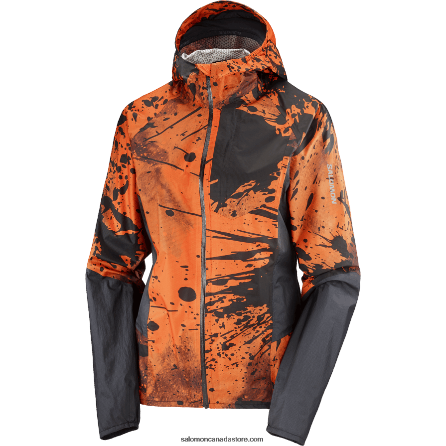 Women\'s Shell Jacket - Bonatti Waterproof Salomon Scarlet Ibis/Ao/Capsule X6B4FZ843