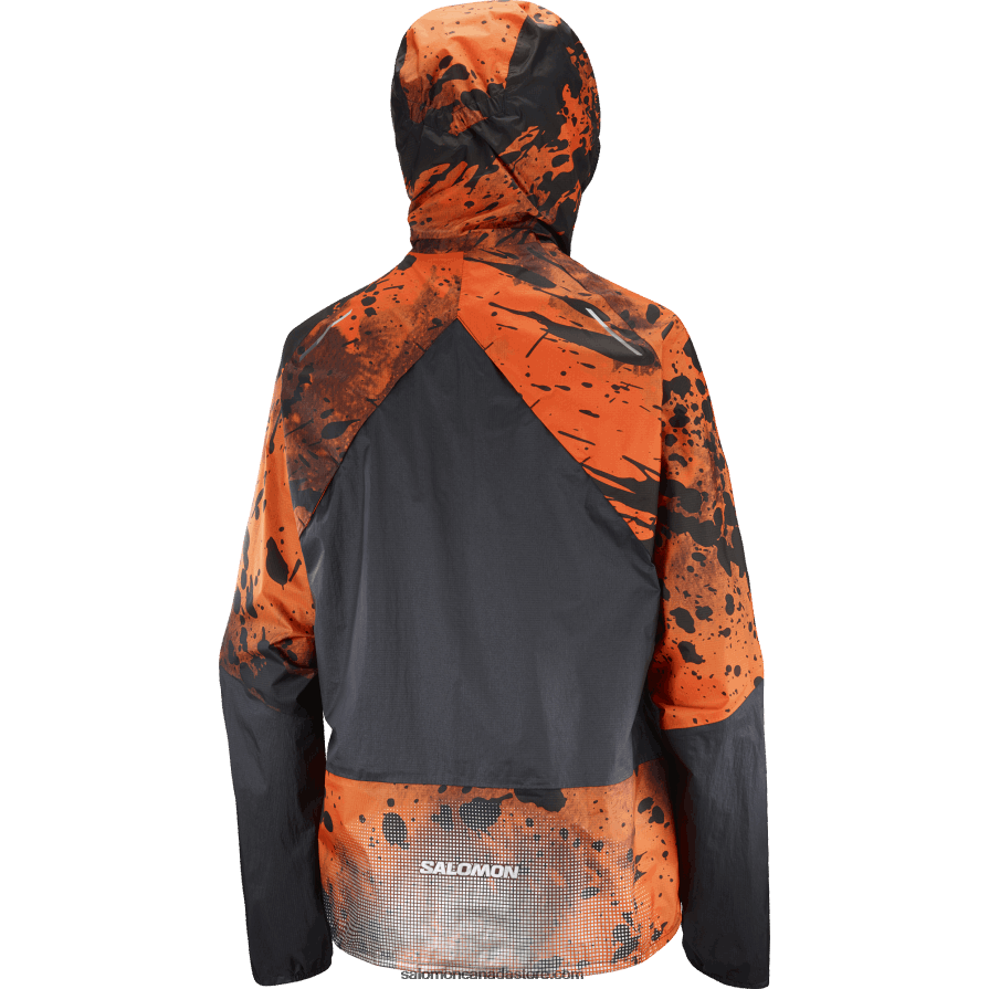 Women\'s Shell Jacket - Bonatti Waterproof Salomon Scarlet Ibis/Ao/Capsule X6B4FZ843