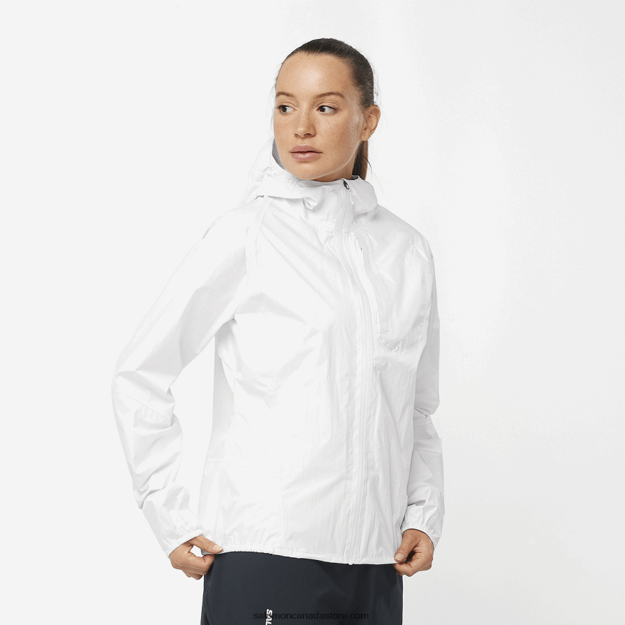 Women's Shell Jacket - Bonatti Waterproof Salomon White X6B4FZ837